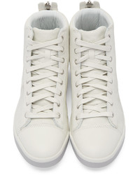 graue hohe Sneakers aus Leder von Diesel