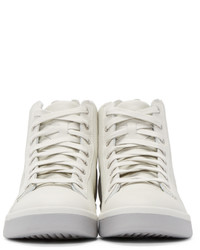 graue hohe Sneakers aus Leder von Diesel