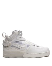 graue hohe Sneakers aus Leder von Nike