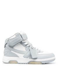graue hohe Sneakers aus Leder von Off-White
