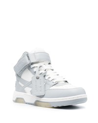 graue hohe Sneakers aus Leder von Off-White