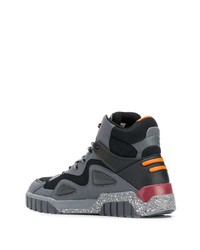 graue hohe Sneakers aus Leder von Diesel