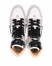 graue hohe Sneakers aus Leder von Philipp Plein