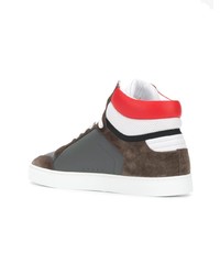 graue hohe Sneakers aus Leder von Burberry