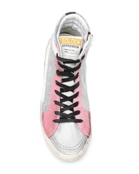 graue hohe Sneakers aus Leder von Golden Goose Deluxe Brand