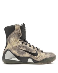 graue hohe Sneakers aus Segeltuch mit Schlangenmuster von Nike