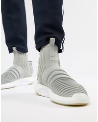 graue hohe Sneakers aus Segeltuch von adidas Originals