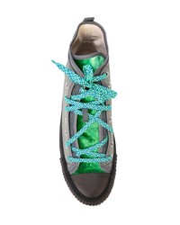 graue hohe Sneakers aus Segeltuch von Lanvin