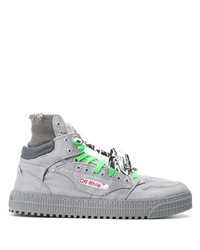 graue hohe Sneakers aus Segeltuch von Off-White