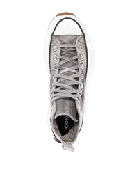 graue hohe Sneakers aus Segeltuch von Converse