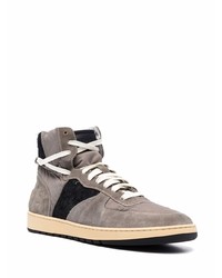 graue hohe Sneakers aus Wildleder von Rhude