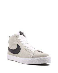 graue hohe Sneakers aus Wildleder von Nike