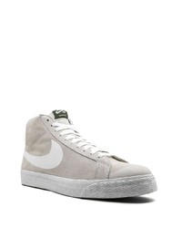 graue hohe Sneakers aus Wildleder von Nike