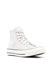 graue hohe Sneakers aus Wildleder von Converse