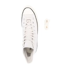 graue hohe Sneakers aus Wildleder von Converse