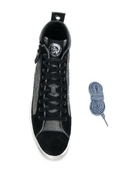 graue hohe Sneakers aus Wildleder von Diesel