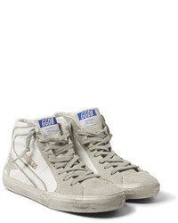 graue hohe Sneakers aus Wildleder von Golden Goose Deluxe Brand