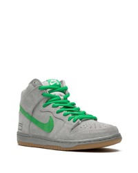 graue hohe Sneakers aus Wildleder von Nike