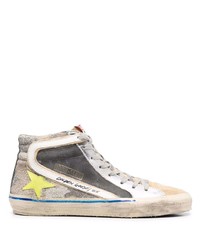 graue hohe Sneakers aus Wildleder von Golden Goose