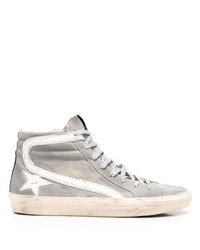 graue hohe Sneakers aus Wildleder von Golden Goose