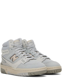 graue hohe Sneakers aus Wildleder von New Balance