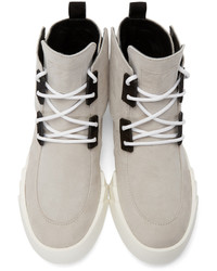 graue hohe Sneakers aus Wildleder von Giuseppe Zanotti