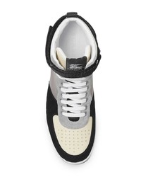 graue hohe Sneakers aus Wildleder von Burberry