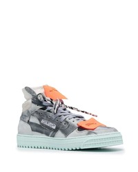 graue hohe Sneakers aus Wildleder von Off-White