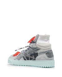 graue hohe Sneakers aus Wildleder von Off-White