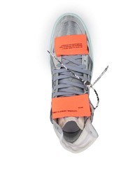 graue hohe Sneakers aus Wildleder von Off-White