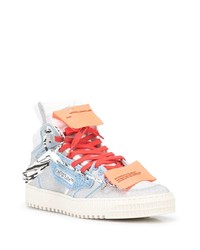 graue hohe Sneakers aus Wildleder von Off-White