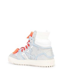 graue hohe Sneakers aus Wildleder von Off-White