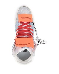 graue hohe Sneakers aus Wildleder von Off-White