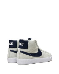 graue hohe Sneakers aus Wildleder von Nike