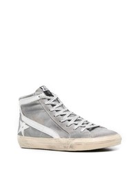 graue hohe Sneakers aus Wildleder von Golden Goose