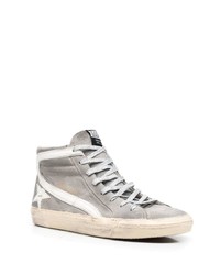 graue hohe Sneakers aus Wildleder von Golden Goose