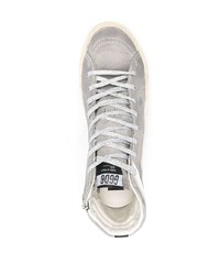 graue hohe Sneakers aus Wildleder von Golden Goose