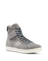 graue hohe Sneakers aus Wildleder von Givenchy