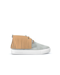 graue hohe Sneakers aus Wildleder von Swear