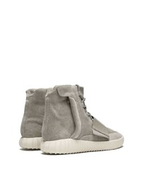 graue hohe Sneakers aus Wildleder von adidas YEEZY