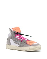 graue hohe Sneakers aus Wildleder von Off-White