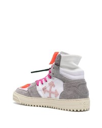 graue hohe Sneakers aus Wildleder von Off-White