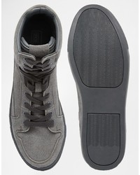 graue hohe Sneakers von Asos