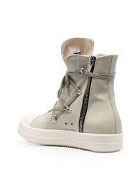 graue hohe Sneakers von Rick Owens DRKSHDW