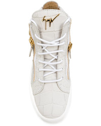 graue hohe Sneakers von Giuseppe Zanotti Design