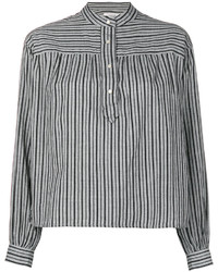 graue horizontal gestreifte Bluse von Etoile Isabel Marant