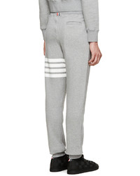 graue horizontal gestreifte Jogginghose von Thom Browne