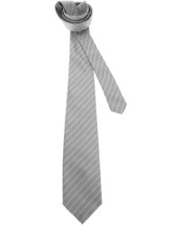 graue horizontal gestreifte Krawatte von Borsalino