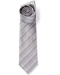 graue horizontal gestreifte Krawatte von Brioni