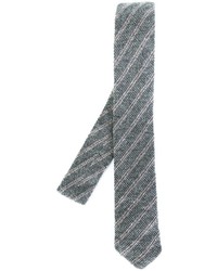 graue horizontal gestreifte Krawatte von Eleventy